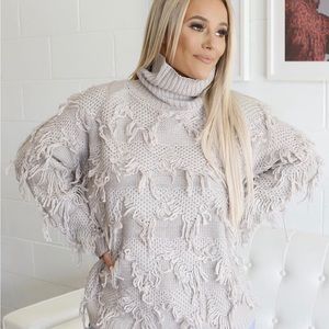 Grey turtle neck sweater